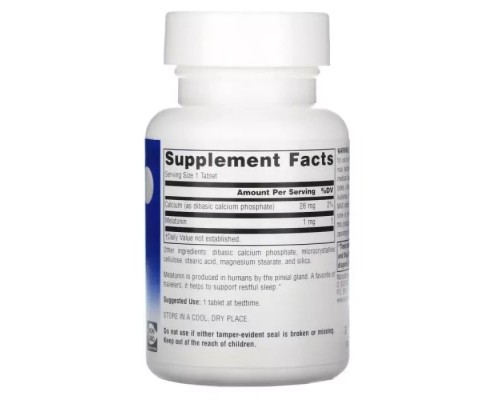 Амінокислота Source Naturals Мелатонін 1мг, Sleep Science, 100 таблеток (SN0719)
