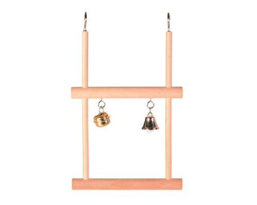 Іграшка для птахів Trixie Гойдалка подвійна з дзвіночками 12х20 см (4011905058221) 