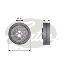 Ролик натягувача ременя Gates T41216