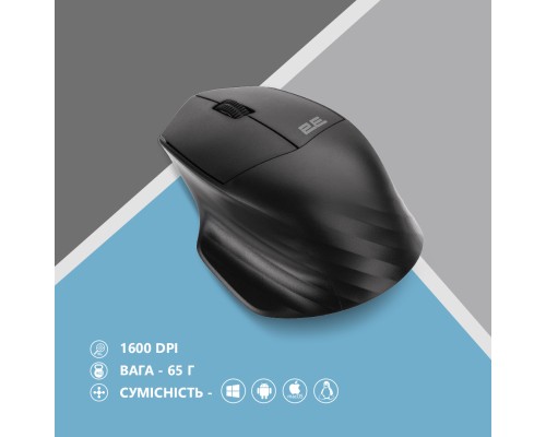 Мишка 2E MF280 Silent Wireless/Bluetooth Black (2E-MF280WBK)