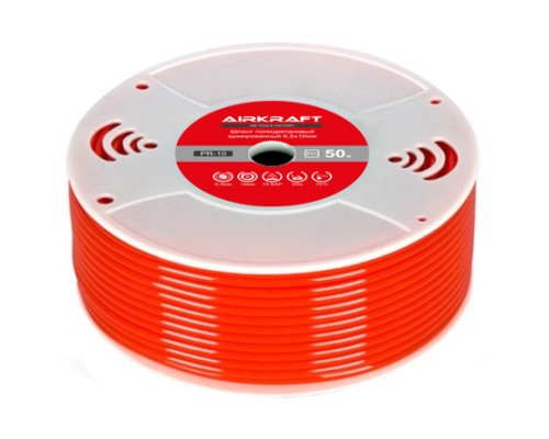 Пневматичний шланг Airkraft армований поліуретановий у бухті 50м 6,5*10мм (PR10)