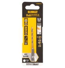 Свердло DeWALT по металу EXTREME IMPACT Black&Gold, HSS-G, 3,5 х 76 х 28,5 мм, 1 шт. (DT20603)