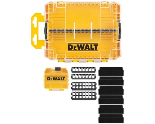 Ящик для інструментів DeWALT для біт системи TSTAK Tough Case М з футляро та касетами 4 шт, роздільники 6шт (DT70802)