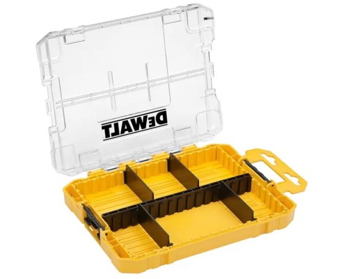 Ящик для інструментів DeWALT для біт системи TSTAK Tough Case М з футляро та касетами 4 шт, роздільники 6шт (DT70802)