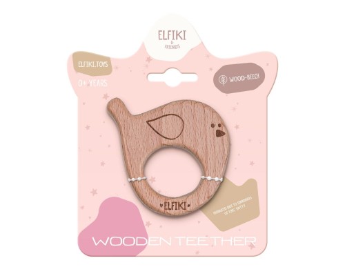 Прорізувач Elfiki дерев'яний Ельфик пташка Піпо (ІГ-0130)