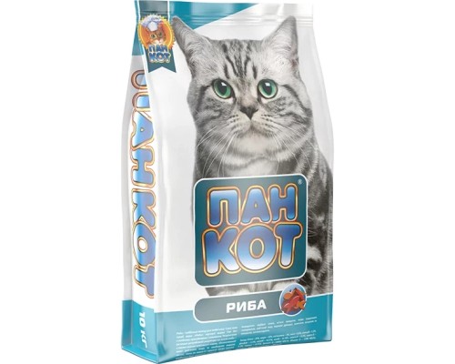 Сухий корм для кішок Пан Кот Риба 10 кг (4820111140138)
