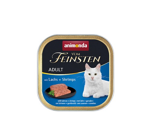 Паштет для котів Animonda Vom Feinsten Adult with Salmon + Shrimps 100 г (4017721832021)