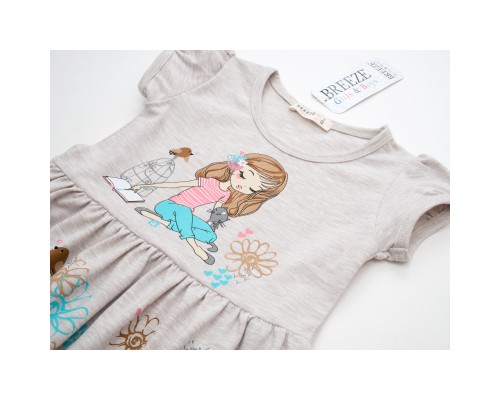 Плаття дитяче Breeze з дівчинкою (18369-128G-beige)
