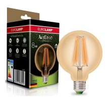 Лампочка Eurolamp G95 8W E27 2700K (LED-G95-08273(Amber))