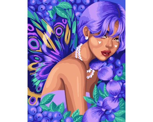Картина по номерам Santi Ягідна фея 40*50 см метал. фарби (954606)