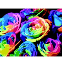 Картина по номерам ZiBi Веселкові троянди 40*50 см ART Line (ZB.64148)