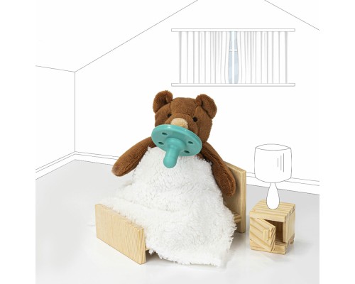 Пустушка MinikOiOi силіконова з м'якою іграшкою Sleep Buddy 0+m (Moi) (101010008)