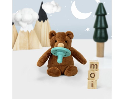 Пустушка MinikOiOi силіконова з м'якою іграшкою Sleep Buddy 0+m (Moi) (101010008)