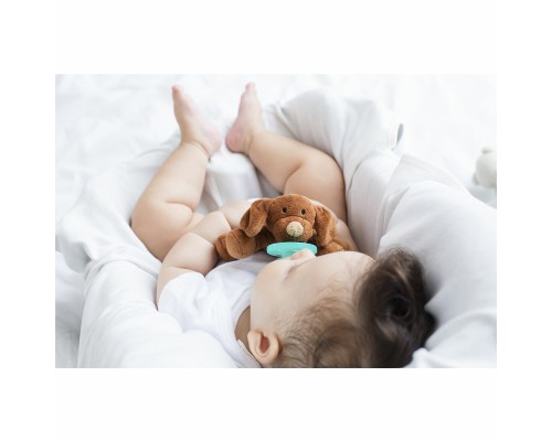 Пустушка MinikOiOi силіконова з м'якою іграшкою Sleep Buddy 0+m (Moi) (101010008)