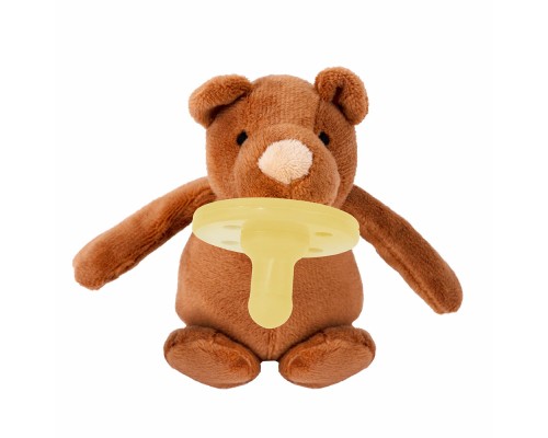 Пустушка MinikOiOi силіконова з м'якою іграшкою Sleep Buddy 0+m (Moi) (101010008)