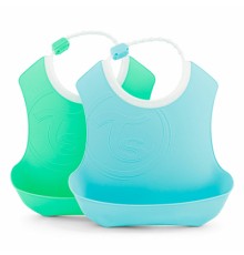Слинявчик Twistshake Pastel Blue/Green (2шт) 4+ міс (78220)