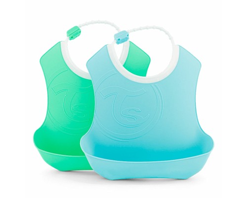 Слинявчик Twistshake Pastel Blue/Green (2шт) 4+ міс (78220)