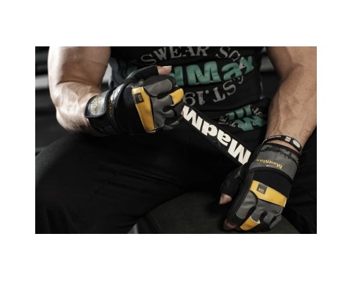 Рукавички для фітнесу MadMax MFG-880 Signature Black/Grey/Yellow XXL (MFG-880_XXL)