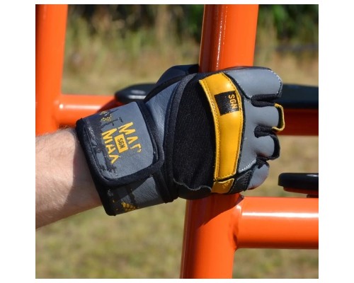 Рукавички для фітнесу MadMax MFG-880 Signature Black/Grey/Yellow XXL (MFG-880_XXL)