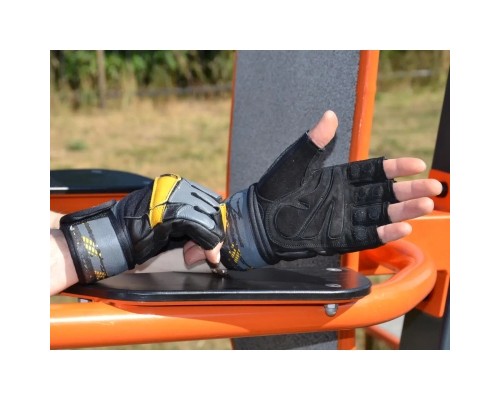 Рукавички для фітнесу MadMax MFG-880 Signature Black/Grey/Yellow XXL (MFG-880_XXL)