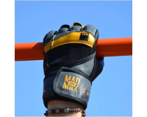 Рукавички для фітнесу MadMax MFG-880 Signature Black/Grey/Yellow XXL (MFG-880_XXL)