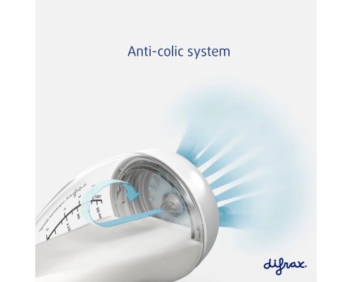 Пляшечка для годування Difrax із силіконовою соскою та проймою для тримання, 240 мл (193 Stone)
