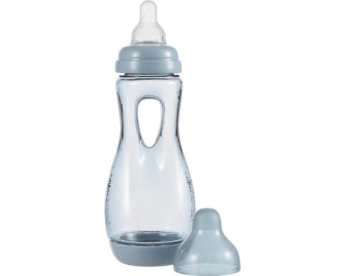 Пляшечка для годування Difrax із силіконовою соскою та проймою для тримання, 240 мл (193 Stone)