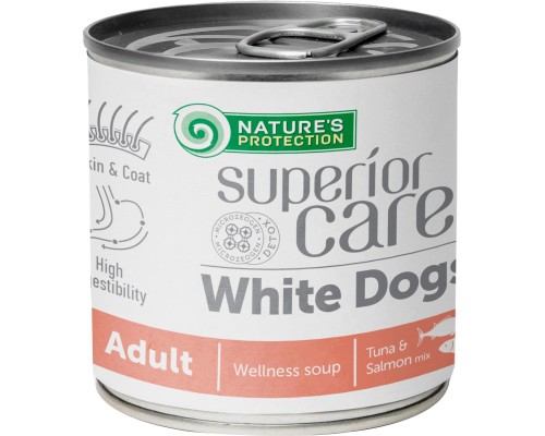 Консерви для собак Nature's Protection White Dogs All Breeds Adult Salmon and Tuna суп 140 мл (KIKNPSC63360)