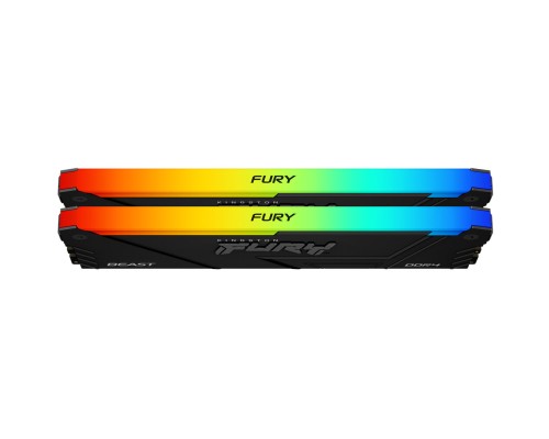 Модуль пам'яті для комп'ютера DDR4 64GB (2x32GB) 3600 MHz FURY Beast RGB Kingston Fury (ex.HyperX) (KF436C18BB2AK2/64)