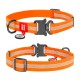 Нашийник для тварин WAUDOG Waterproof з QR металічна пряжка-фастекс Ш 25 мм Д 38-58 см помаранчевий (26094)