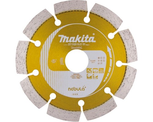 Круг відрізний Makita алмазний NEBULA по бетону сегментний 125х22,23 мм, сухий різ (B-53992)