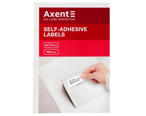 Етикетка самоклеюча Axent 52,5x29,7 (40 на листі) с/кл (100 листів) (2468-A)