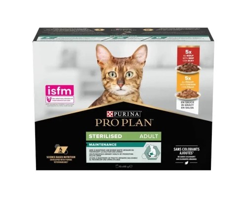 Вологий корм для кішок Purina Pro Plan Sterilised Nutrisavour. З яловичиною 85 г (7613036092883) Вологий корм для кішок Purina Pro Plan Sterilised Nutrisavour. З яловичиною 85 г (7613036092883)