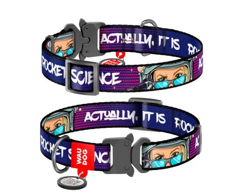 Нашийник для тварин WAUDOG Nylon з QR-паспортом 