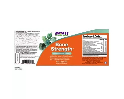 Вітамінно-мінеральний комплекс Now Foods Міцні Кістки, Bone Strength, 120 капсул (NF1228)