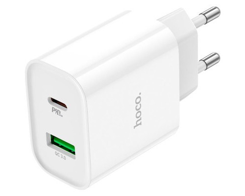 Зарядний пристрій HOCO C80A Plus Rapido PD20W+QC3.0 charger set(C to C) White (6931474779908)