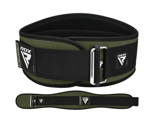 Атлетичний пояс RDX RX3 EVA Curve неопреновий Army Green S (WBE-RX3AG-S)