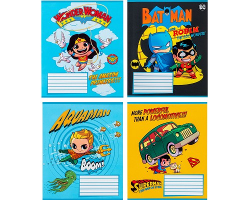 Зошит Kite DC Comics 12 аркушів, коса лінія (DC24-235)