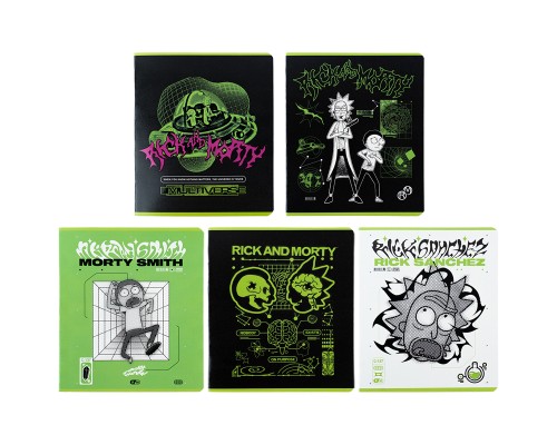 Зошит Kite Rick and Morty 48 аркушів, клітинка (RM24-259)