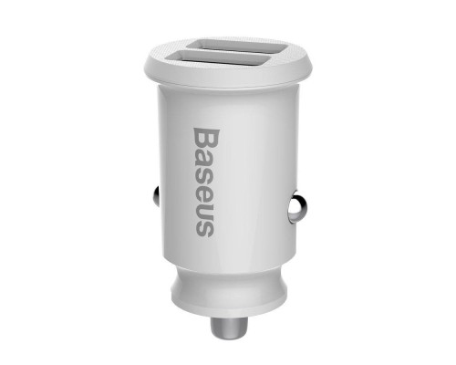 Зарядний пристрій Baseus Grain Metal 3.1A/2USB White (CCALL-ML02)