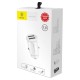 Зарядний пристрій Baseus Grain Metal 3.1A/2USB White (CCALL-ML02)