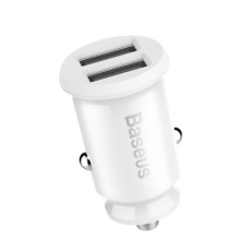 Зарядний пристрій Baseus Grain Metal 3.1A/2USB White (CCALL-ML02)