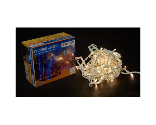 Гірлянда Delux Icicle 75LED 2x0.7m 18 flash теплий білий/білий IP44 EN (90012959)
