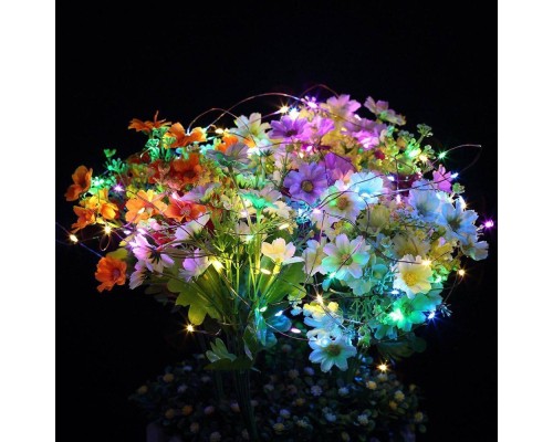 Гірлянда ColorWay Роса LED 100 10 м 8 функцій різнокольорова USB (CW-G-100L10NUMC)