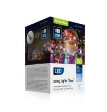 Гірлянда ColorWay Роса LED 100 10 м 8 функцій різнокольорова USB (CW-G-100L10NUMC)