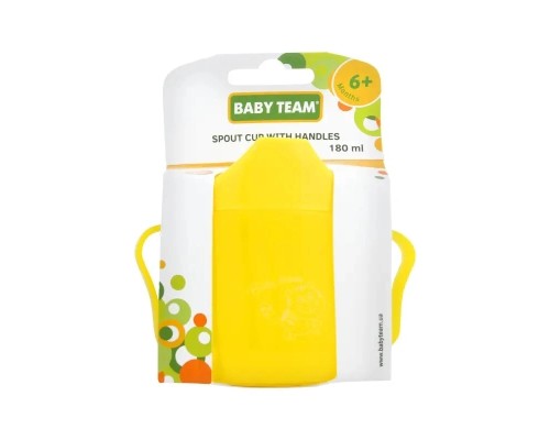 Поїльник-непроливайка Baby Team Спаут з ручками 180 мл (4824428050074)