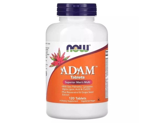Мультивітамін Now Foods Супер Мультивітаміни для Чоловіків, Adam, Superior Men's Multi, 120 таб (NOW-03876)