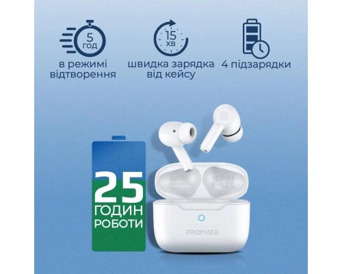 Навушники Promate ProPods White (propods.white)