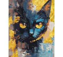 Картина по номерам Santi Містичний кіт, 40*50см, поталь (955259)