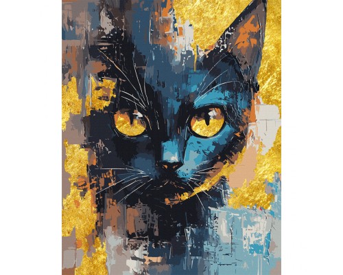 Картина по номерам Santi Містичний кіт, 40*50см, поталь (955259)